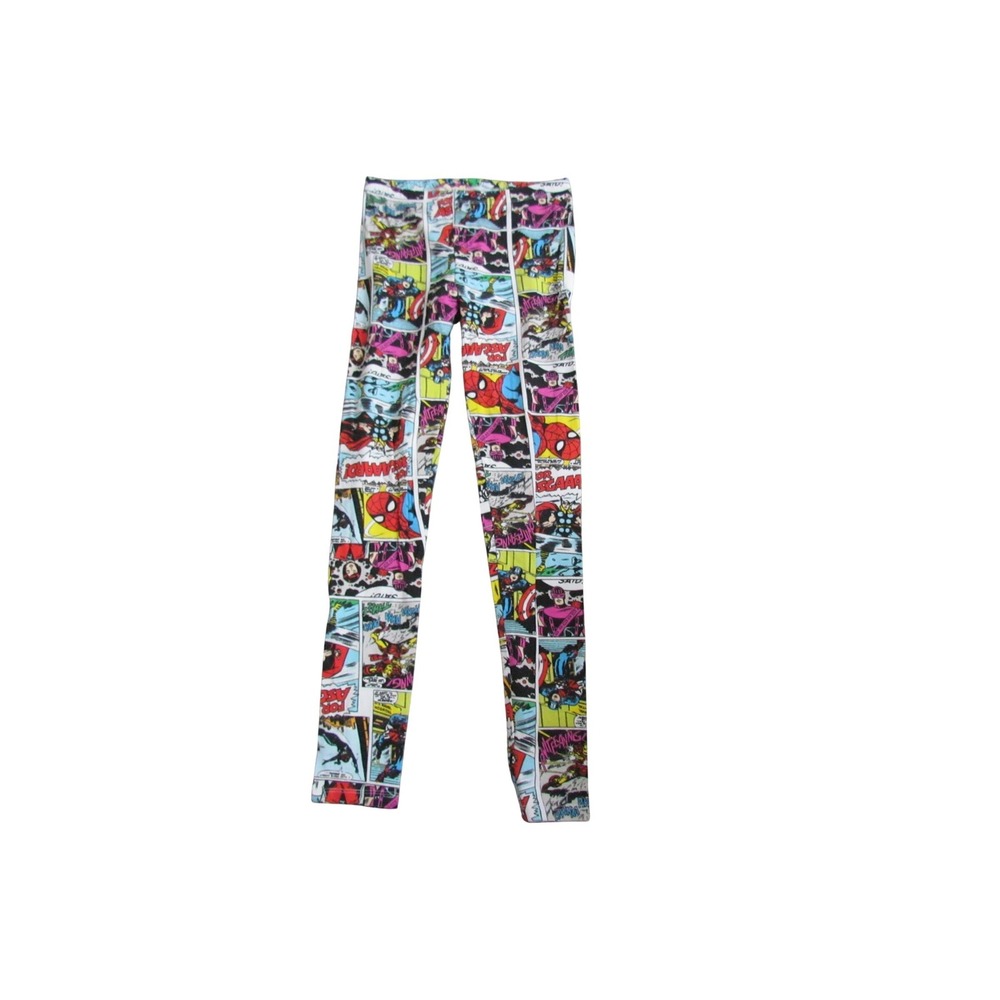 Marvel Leggings Small Multicolor Comic Book Print‎ Superhero Graphic Pop Art